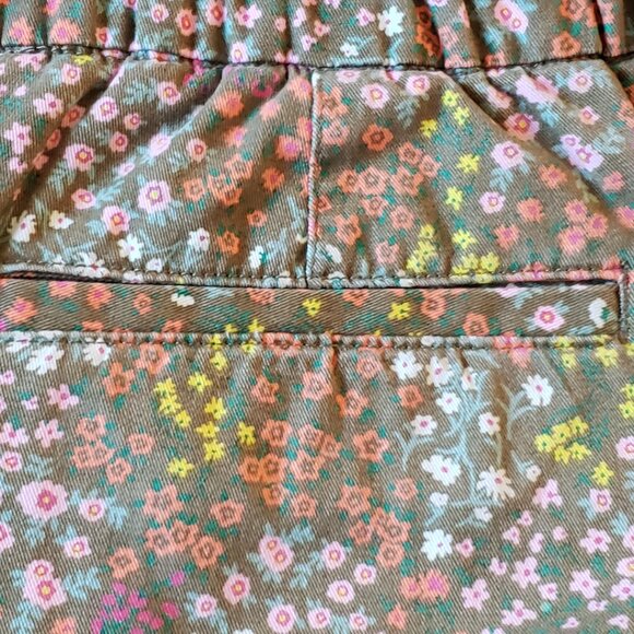 22W Lands' End Skort - Floral Print Chino Cotton Skirt-Skort Knee-Length - Picture 3 of 8